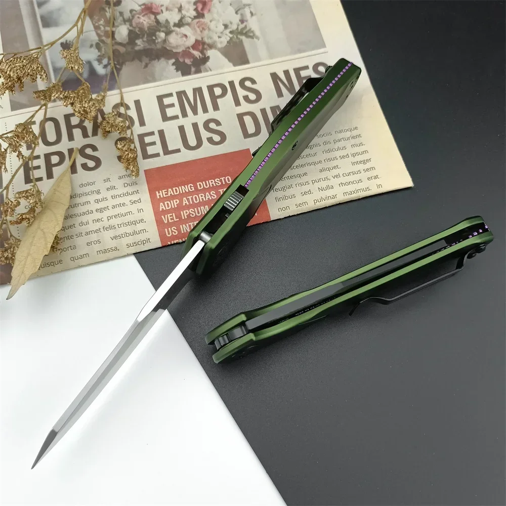 Everyday Carry BM 940 Pocket Folding Knife EDC D2 Blade Green Aluminum Alloy Handle Survival Camping Hunting Flipper Knives