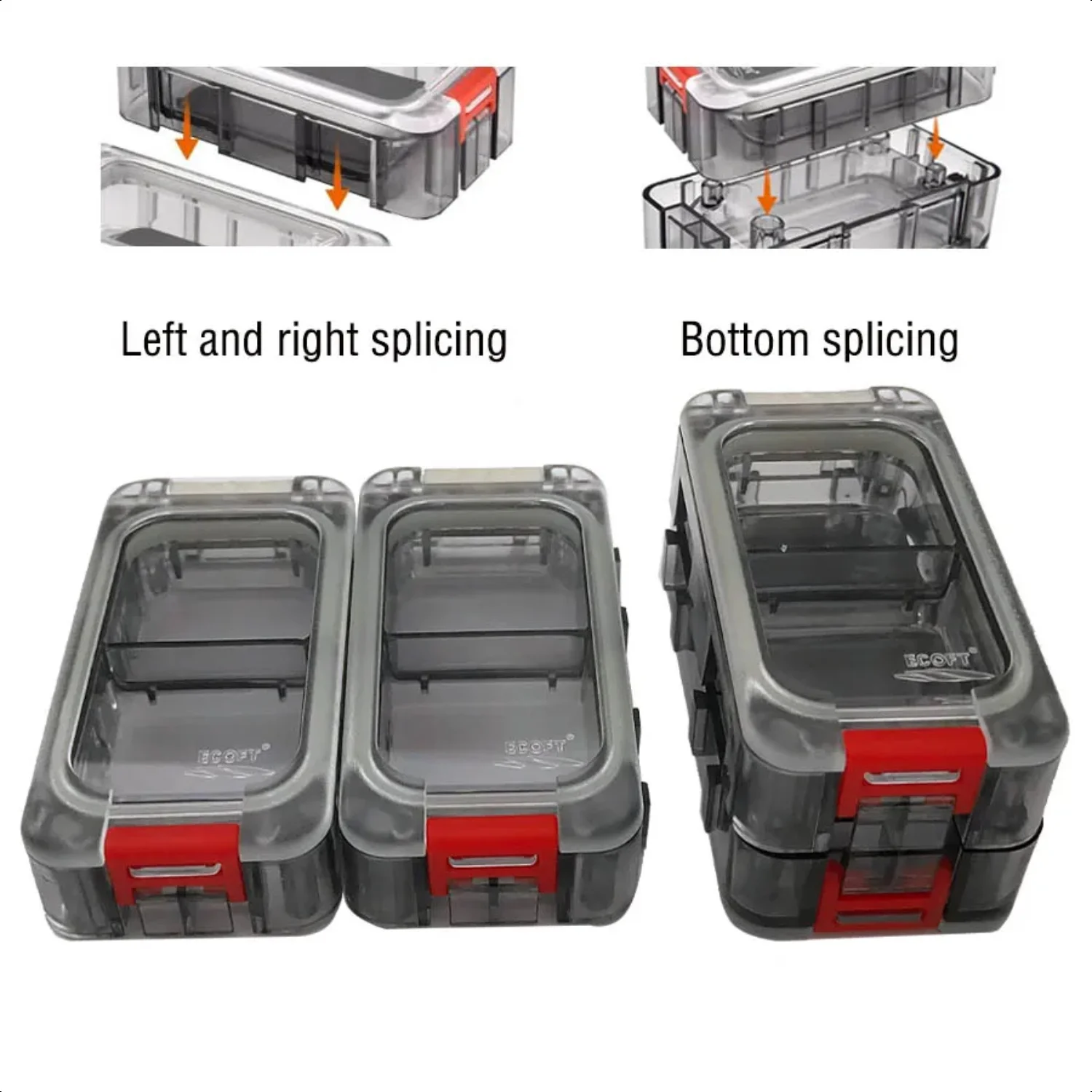 Mini Tackle Box Luminous Waterproof Small Accessories Box Removable Freely Assemble Organizer Pocket Tackle Box 1Pcs