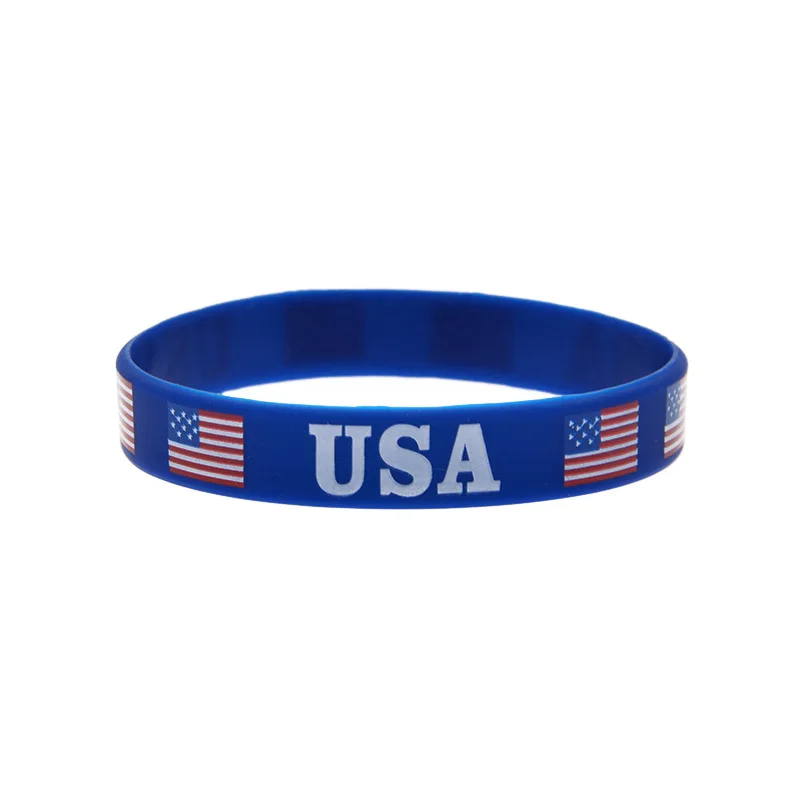 1 PC I Love USA Silicone Bangle Independence Day in the United States Gift Bracelet