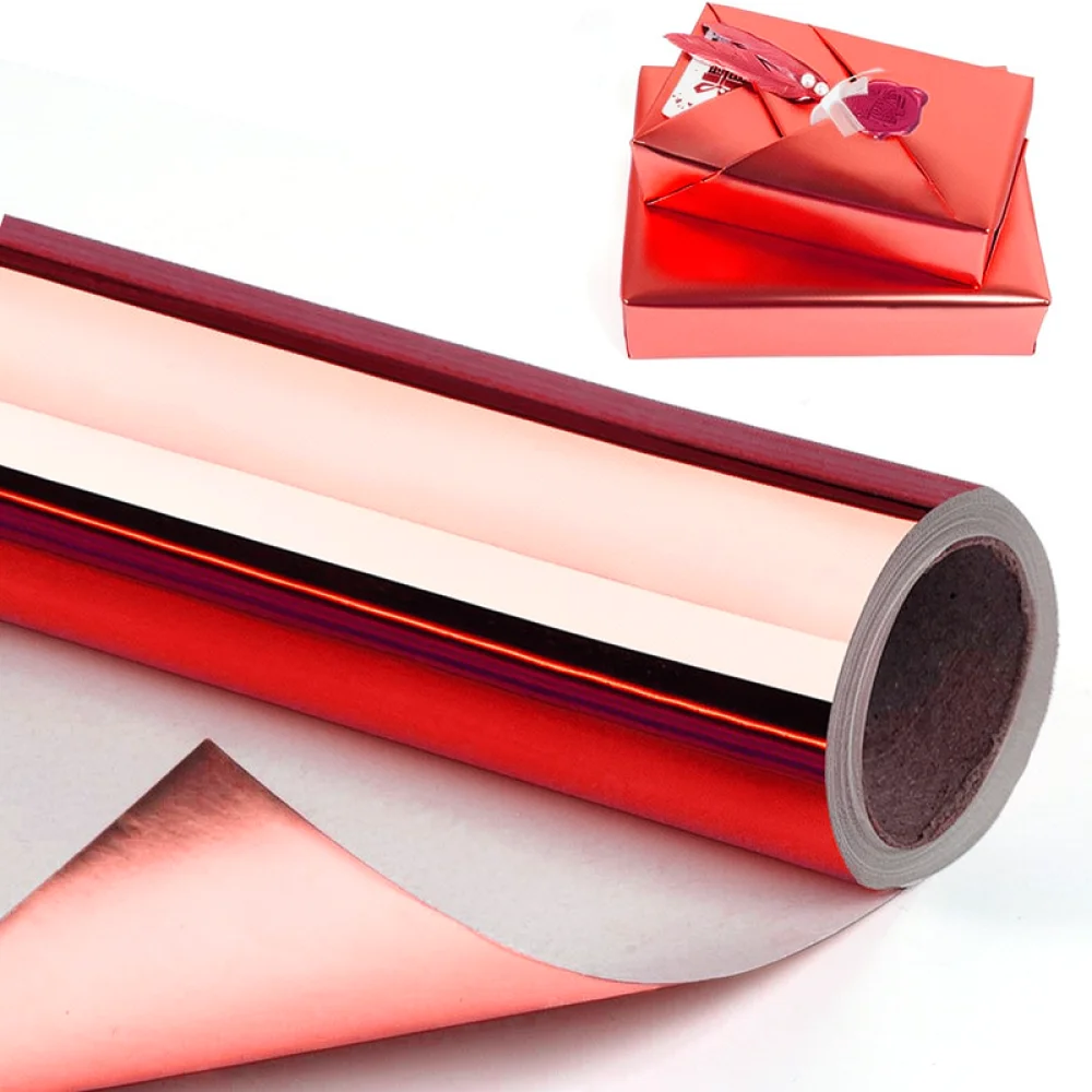 Sophisticated Matte Metallic Gift Wrapping Paper Roll Solid Color Decorative Sheets For Birthday Wedding Festival Party Presents
