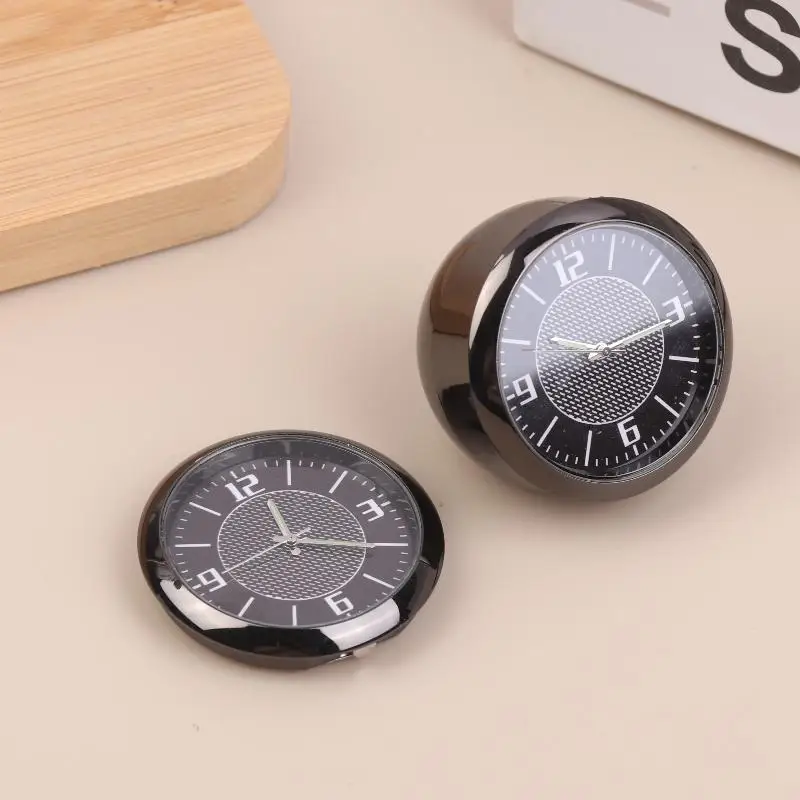 Hot Sale Car Clock Luminous Mini Automobiles Internal Stick-On Digital Watch Mechanics Quartz Clocks Auto Ornament 40mm