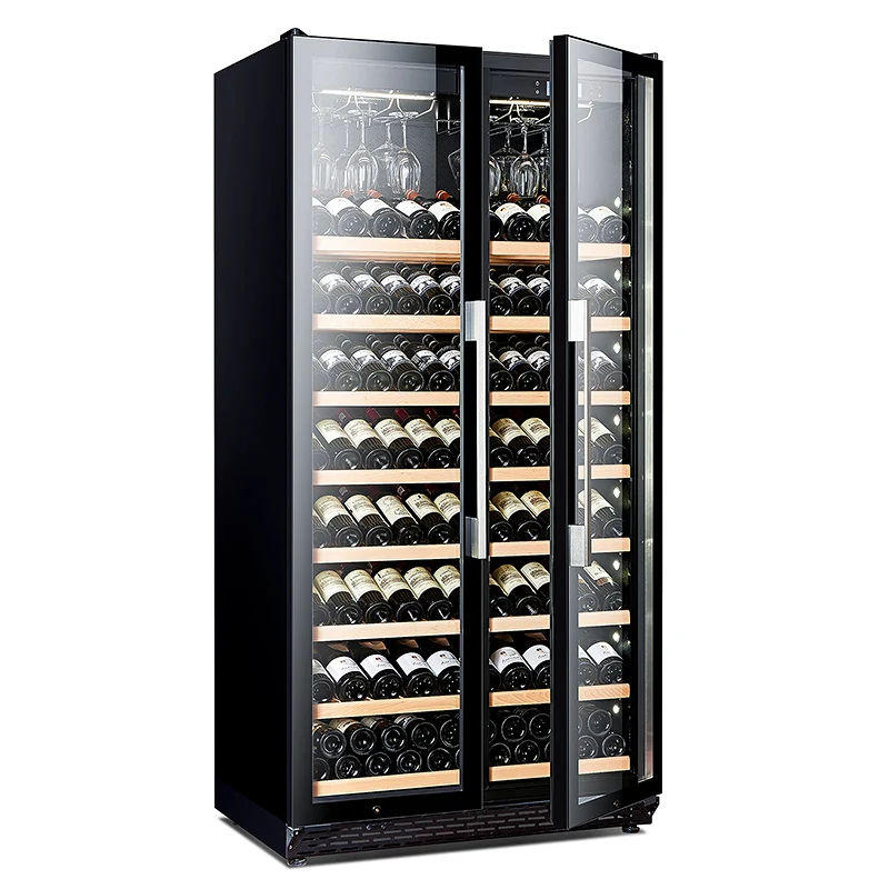 High Quality Single Temperature Modern Metal Glass Wine Refrigerator Display Bar Liquor Storage Cabinet Home Furniture