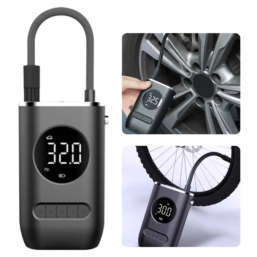 

Portable Tire Inflator Air Compressor 360PSI Digital LCD Air Pump With Tire Pressure Gauge For Car Motorcycle Ball Inflatab L9N0