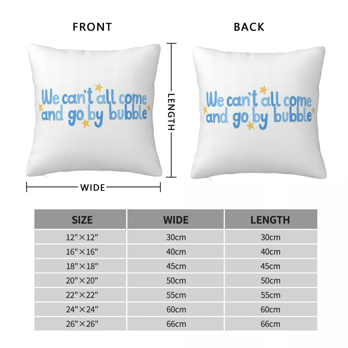 Blue By Bubble Wicked Musical Square Pillowcase Polyester Linen Velvet Creative Zip Decor Pillow Case Car Cushion Case