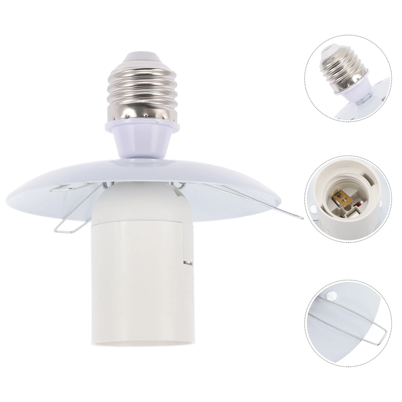 

E27 to E27 Lamp Holder Socket Extender Durable Screw Bulb Base Converter for Living Room Kitchen Office Socket Extender