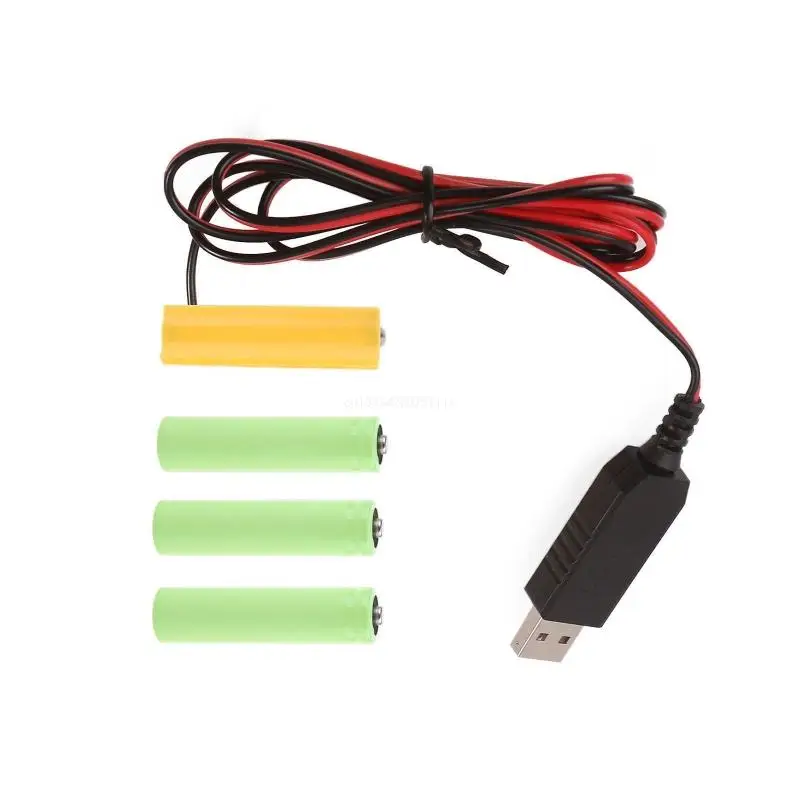 6V AA Battery Eliminators USB Power Supply Replace 4x 1.5V AA with Switches Dropship