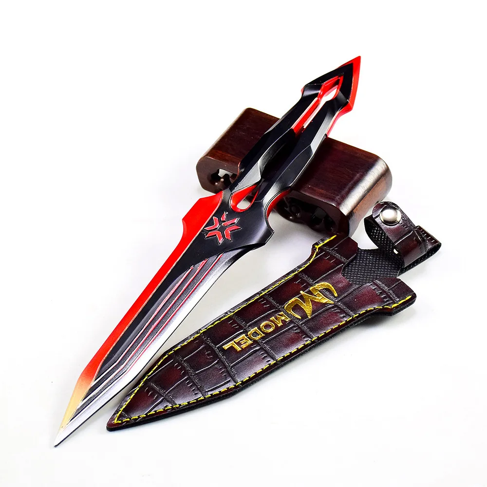 Valo Game Related Weapons Model Figurine Crocodile Pattern Leather Case Chisel Blades 26cm Cos Prop Alloy Handicraft Boy Gift - view 5