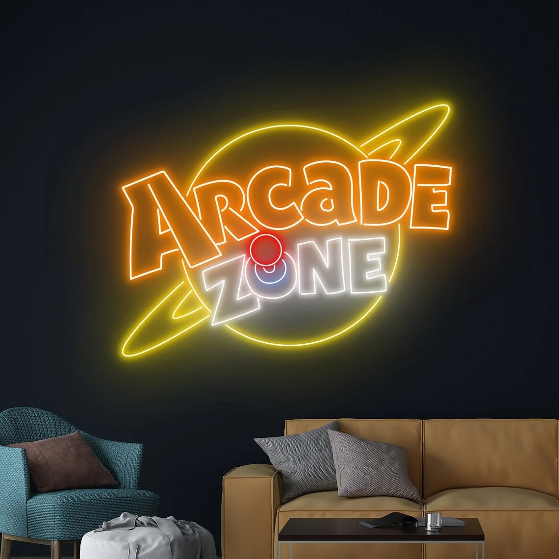 Arcade Zone Neon Sign Arcade Wall Decor Neon Sign Arcade Machine Neon Sign