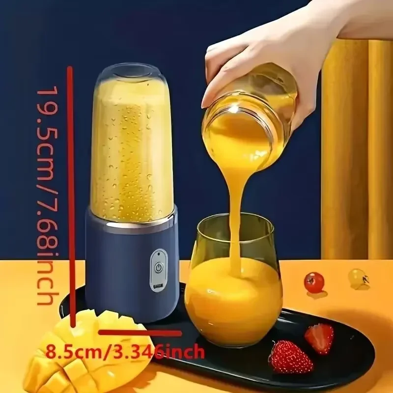 USB double cup juicer fruit machine mini blender juice blender mini portable quick mixing cup personal size rechargeable