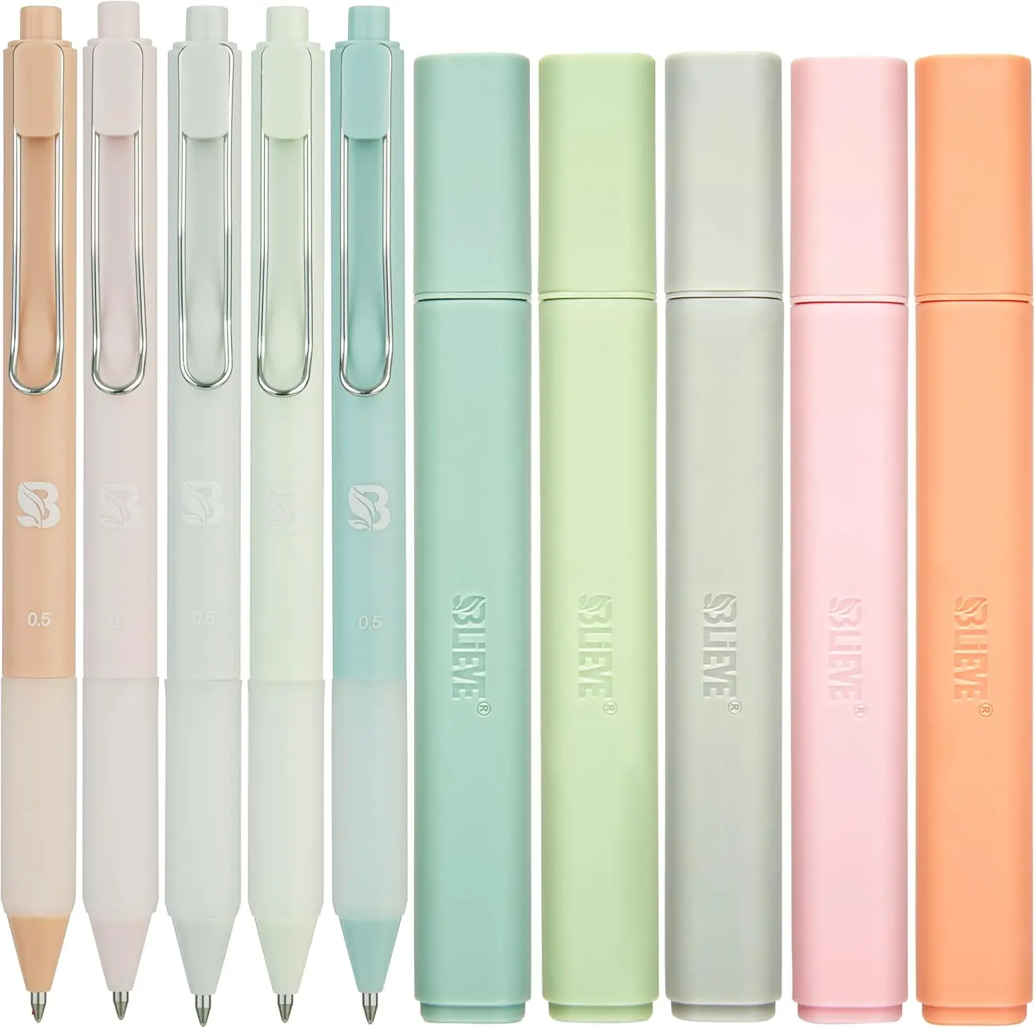 

Aesthetic Highlighters & Gel Pens Set - No Bleed, Fast Dry, Soft Pastel Colors for Bible Journaling, Planner, School Supplies