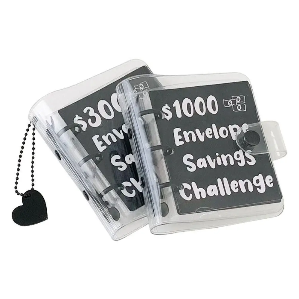 $ 150/300/500/1000 Mini Orçamento Fichário Envelopes de Dinheiro À Prova D 'Água Desafios de Poupança Livro Resistente a Rasgos Reutilizável