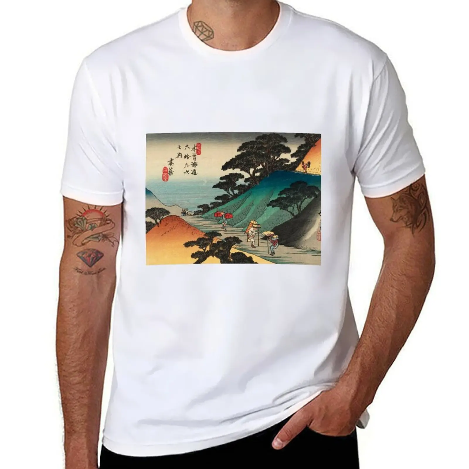 

Utagawa Hiroshige - Japanese Art T-Shirt t shirt for man 100 percent cotton t shirts with prints T-Shirt