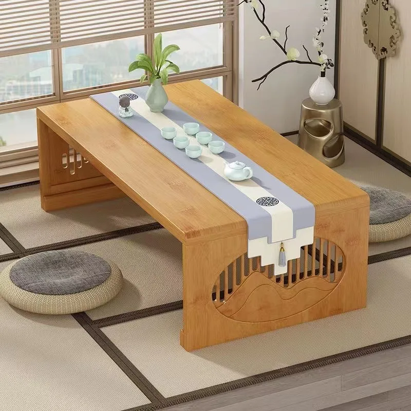 Folding table bay window table study household small coffee zen brewing tea multi-purpose bed computer