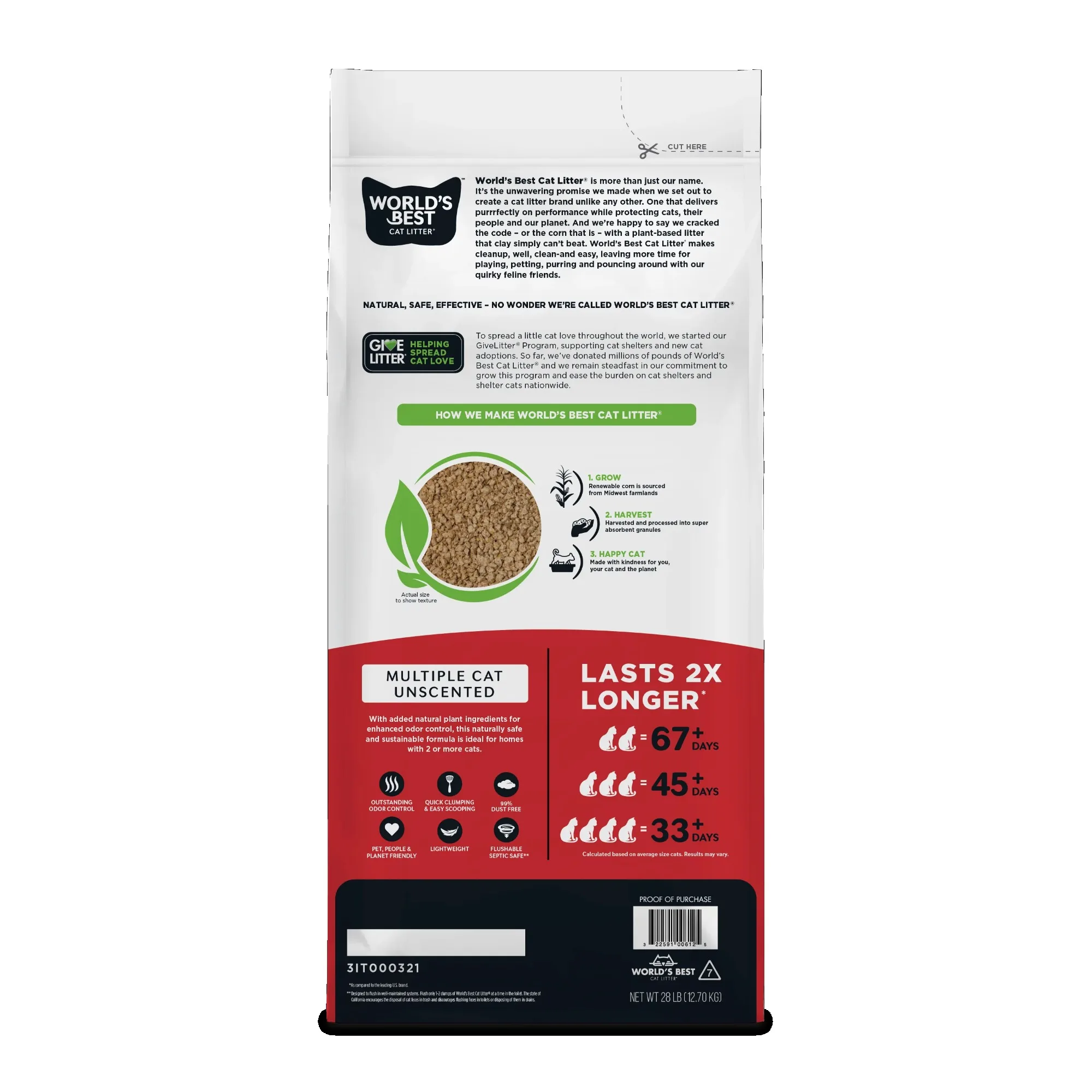 Несколько кошачьих лотков |   Смывный |   99% без пыли |   Хлопание |   28 фунтов