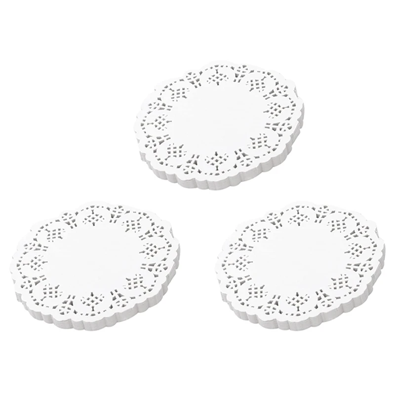 

Lace Doilies Paper 300 Pcs,4.5 Inch Decorative Round Placemats,Liners For Cake,Desserts Baked Treat Tableware Display