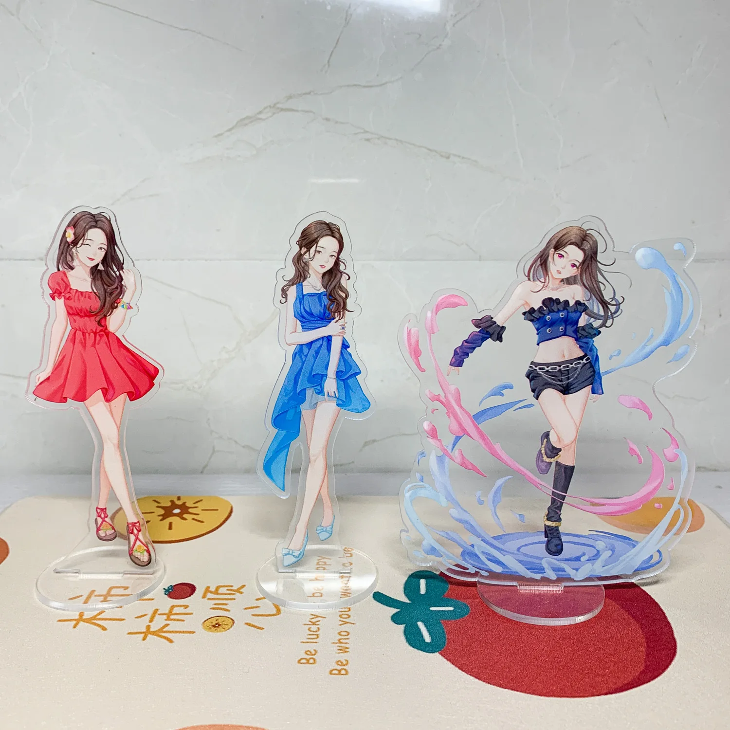 KPOP IVE WonYoung Cute Acrylic Action Figure Model Double-Sided Printed Standing Model Human Figure Ornaments Fans Collection