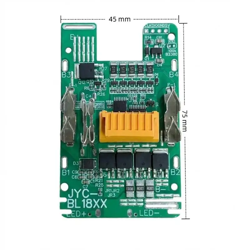 1Pcs BMS PCBA For 18V Li-ion Battery Case Balance Charging Circuit Board Lithium Ion Batteries Pack BL1830 BL1860 BL1890