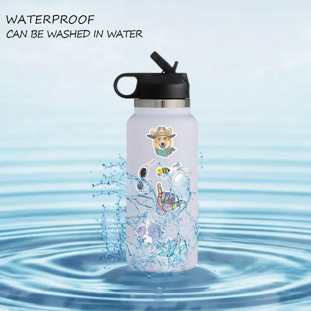 100 PCs Stickers Water Bottles Sticker Aesthetic Waterproof Cute Vsco Vinyl Stickers for Teens Girls Kids