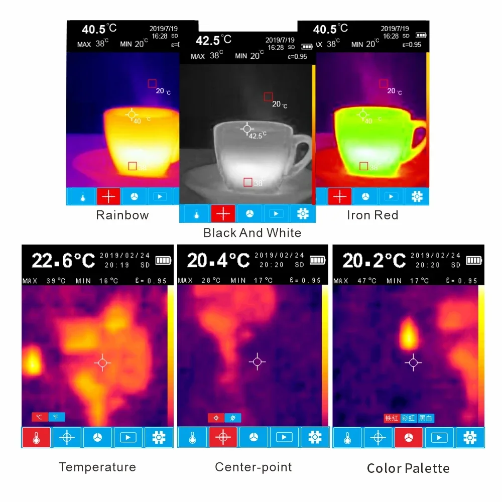 Cámara termográfica NF-521 sensor de imagen térmica infrarroja - imagen 3