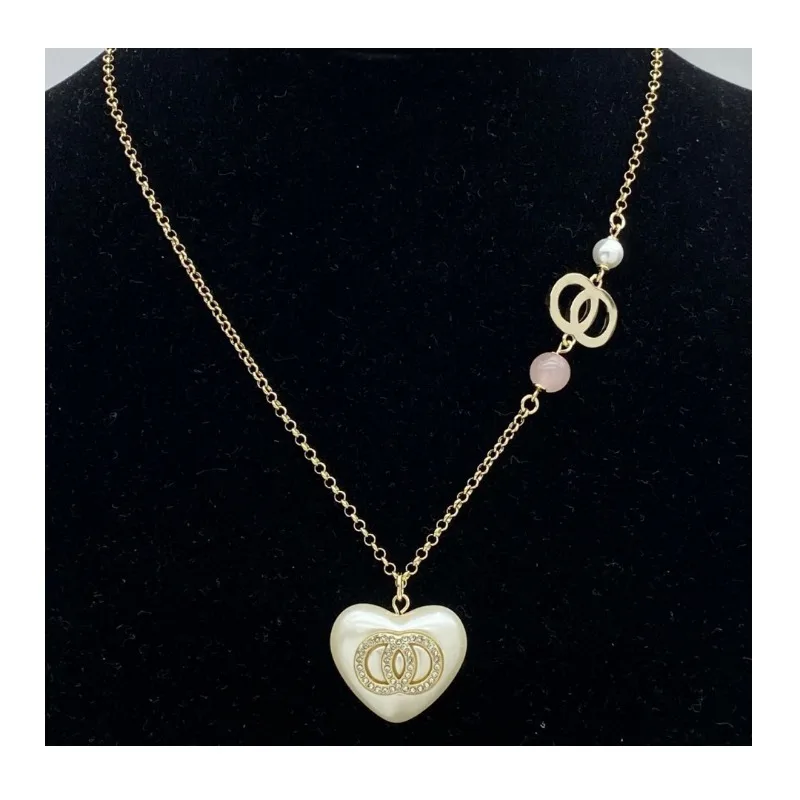 

Small Necklace Double Letter Love Diamond Pendant Fashionable and Simple New Necklace Women