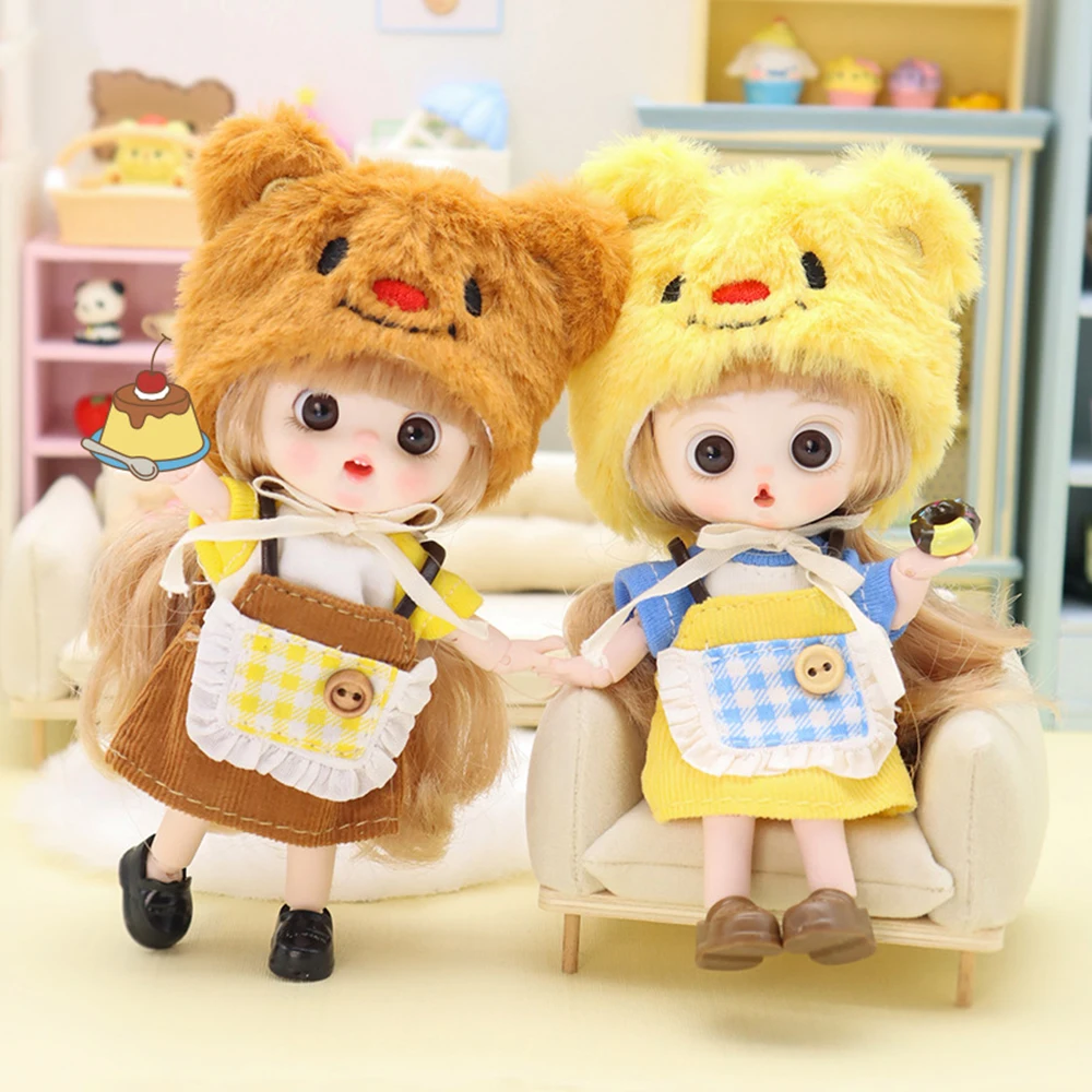 Cute Vinyl OB11 Baby Doll ABS Model Vegetable Doll Butter Bear Headgear Vegetable Headgear Butter Bear Dolls