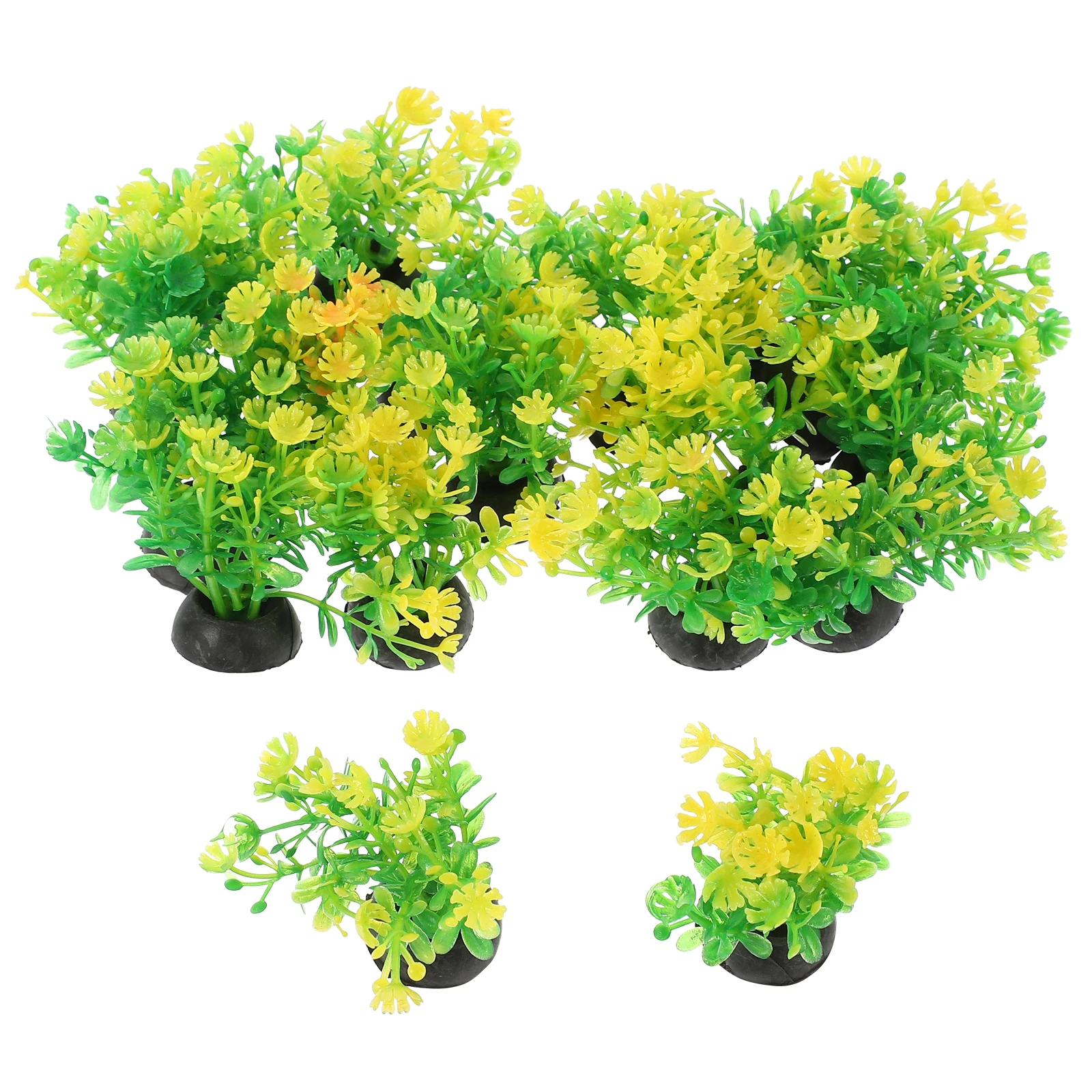 

20 Pcs Aquatic Decoration Fish Tank Flower Simulation Artificial Aquarium Plants Accessories for Turtle