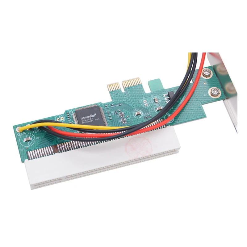 Adaptateur PCIE Express X1 vers PCI, carte d'extension Riser ASM1083, convertisseur de puce PCI-E avec connecteur d'alimentation 4 broches