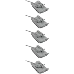 5PCS T-80B Main Battle Tank Assembly Model 1/144 Scale Miniature Combat Vehicles DIY Gifts Souvenirs for Military Enthusiasts