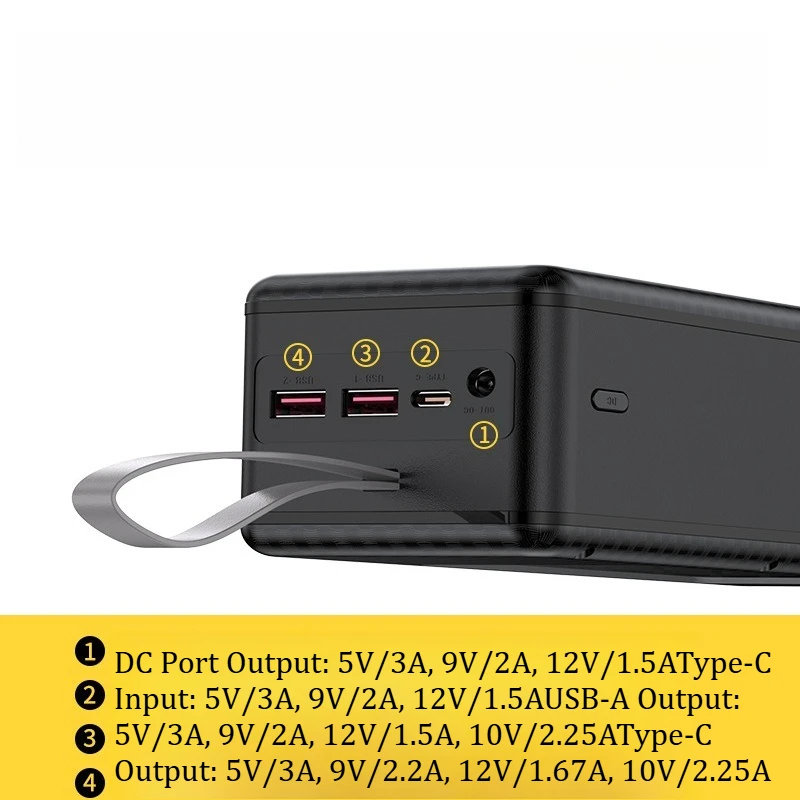 

Комплект для самостоятельной сборки мобильного повербанка на 21 элемент 18650 с выходом постоянного тока 12В/1.5А, корпус для кемпингового фонаря, без пайки