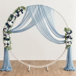 6Meters /10 Meters Wedding Arch Draping Fabric Sheer Chiffon Outdoor Curtain Drapery Backdrop Party Linen Ceremony Decoration