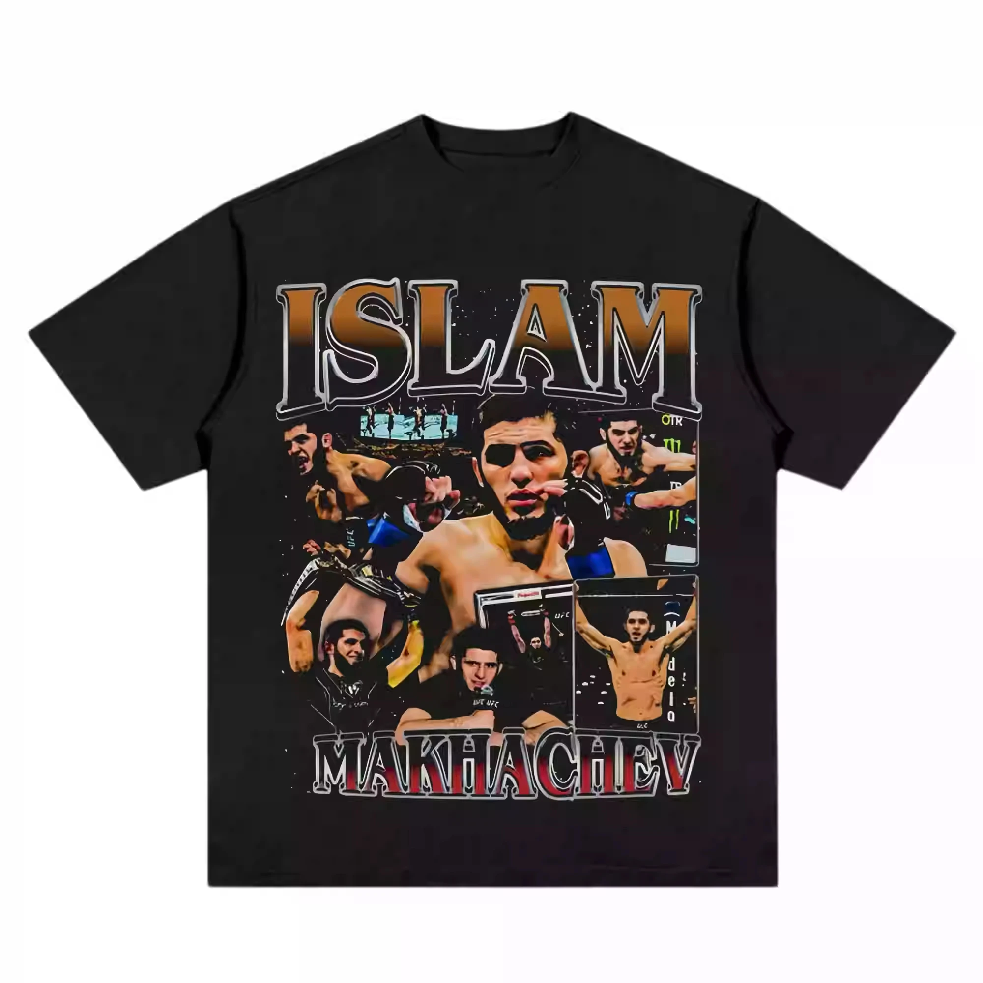 

Boxing Oliveira Connor T-shirt figure print short sleeve fighting men and women summer trend