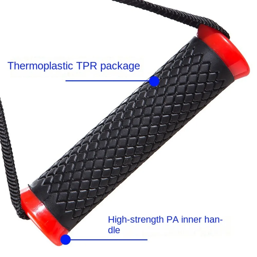 1 Pair of Multifunction Fitness Resistance Bands Handles Strong Anti-slip Nylon Webbing Grip Puller Handle TPR Wear Resistant