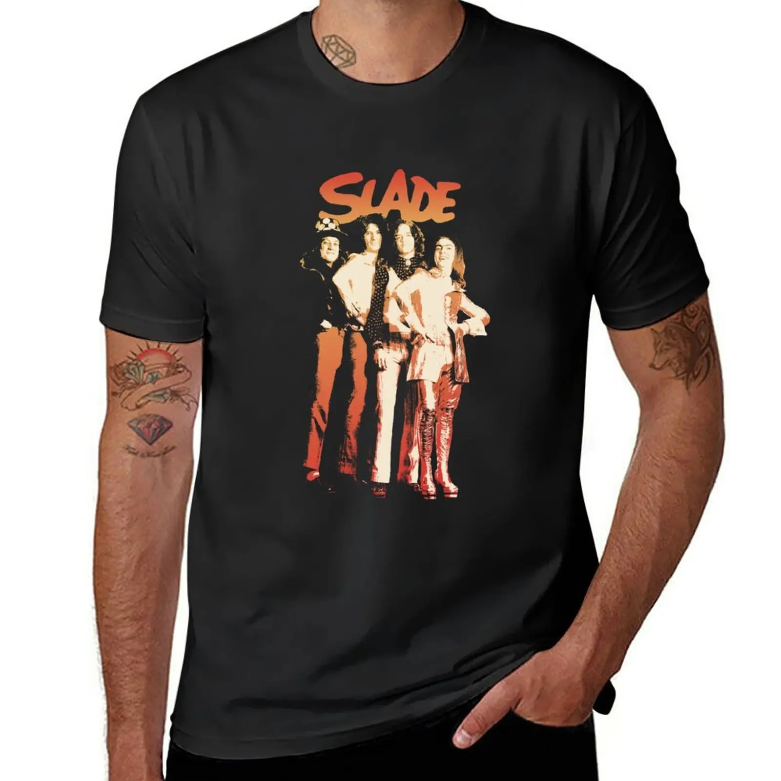 New Slade Glam Rock Band T-Shirt tees black t shirts custom t shirt cute clothes clothes for men