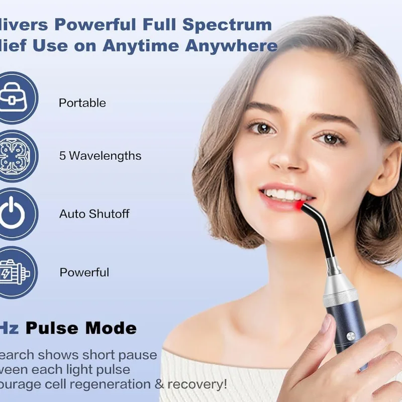 الضوء الأحمر مصباح يدوي دليل العمود الأشعة تحت الحمراء فحص الفم LED معدات الإضاءة 850nm باليد العلاج الطبيعي المساعد