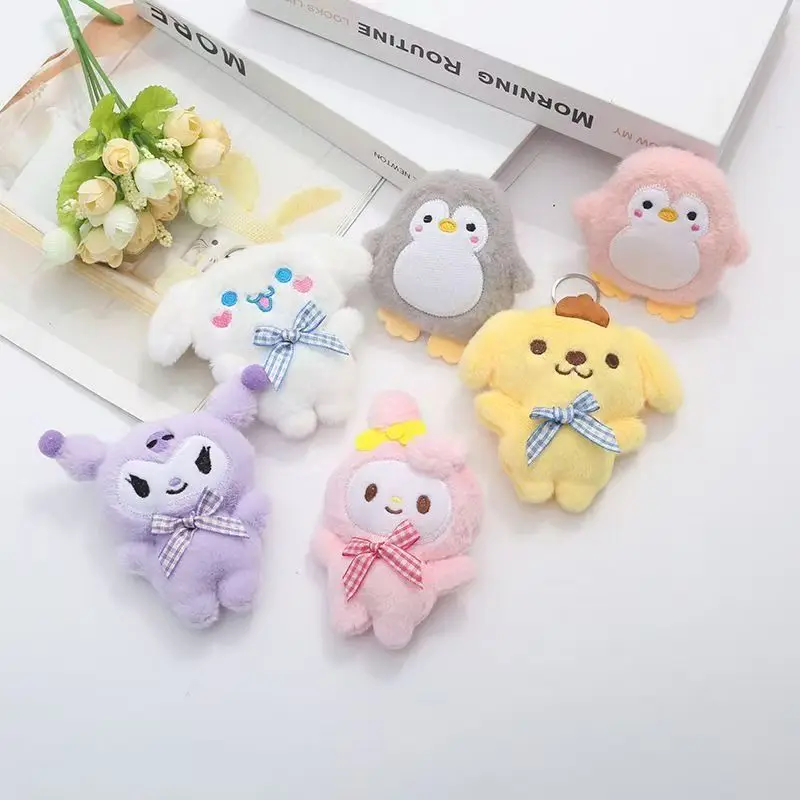 Cartoon Kawaii Sanrio KUROMI Cinnamoroll MY MELODY POMPOMOURIN Plüsch Rucksack Anhänger Schlüsselanhänger Mädchen Geburtstag Weihnachtsgeschenke