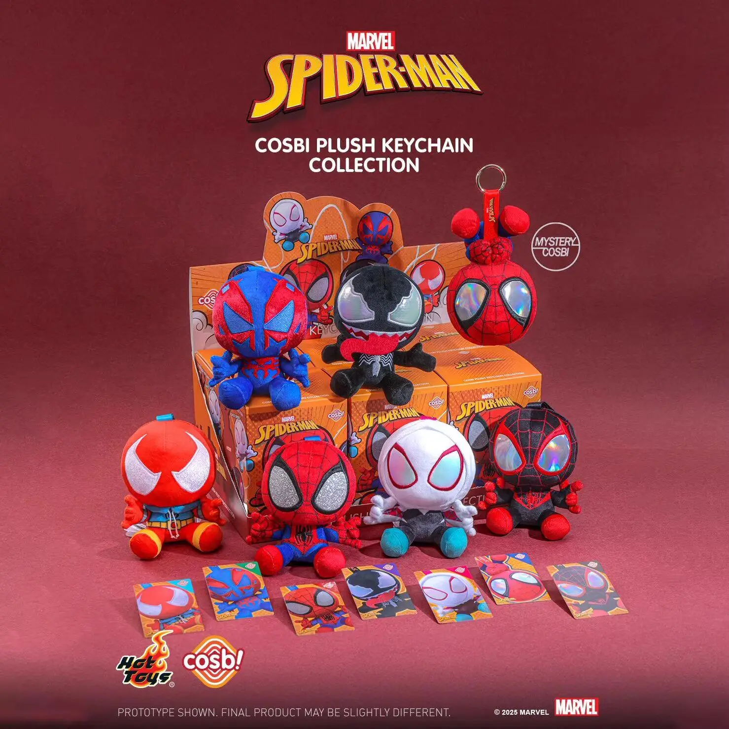 

HotToys Marvel Spider-Man Cosbi Plush Keychain Blind Box Collectible Superhero Stuffed Doll Venom Plush Toy Boys Birthday Gift