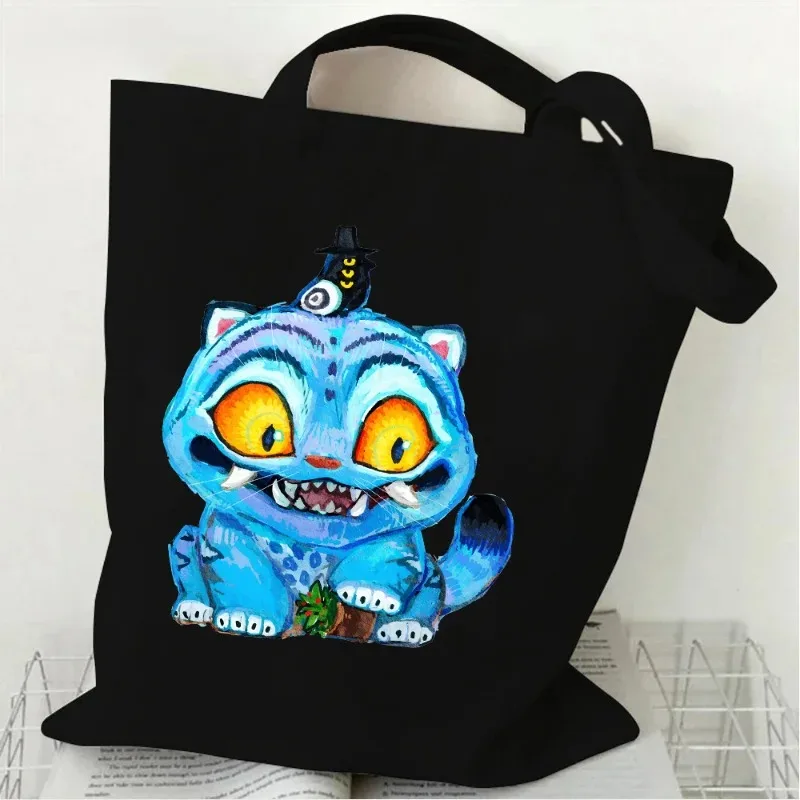 25 nuevo Animen KPop Demon Hunters Cosplay bolso de lona bolsos de compras Y2k bolso de compras Kawaii bolsas de almacenamiento para regalos de seguidores