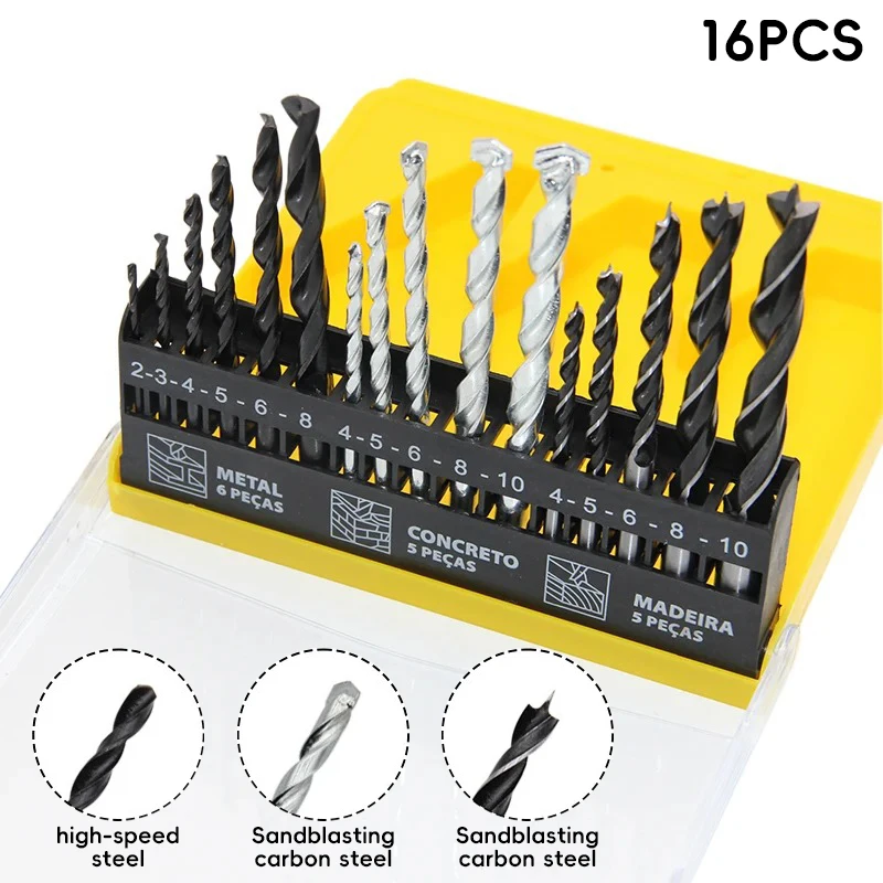 16PCS Drill Bit Set…