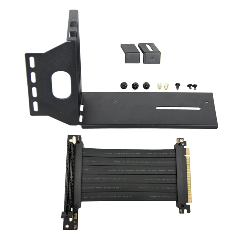 GPU Stand Image Card Vertical Holder with PCI Express Extension Cable Fixed GPU PCI-E Built-in Vertical Bracket-A69M