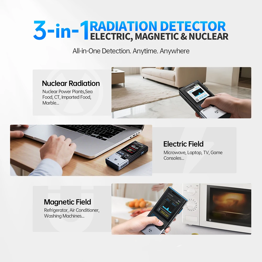 

3 In 1 EMF Meter Easy-to-read Display Environmental Monitoring
