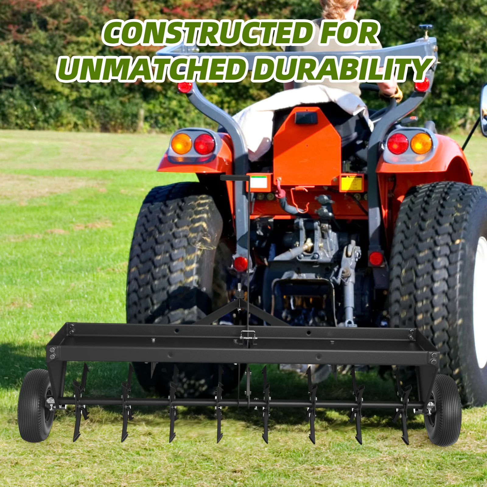 Tow Plug Lawn Aerator with Universal Hitch Drag Plug Lawn Punching Machine