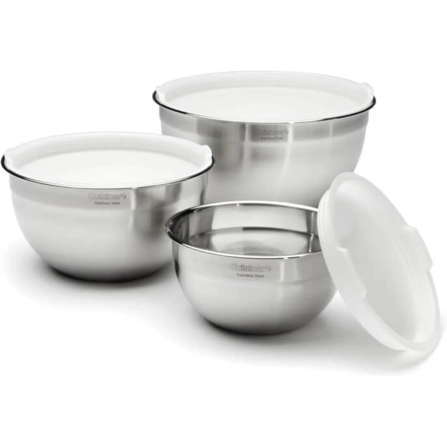 

Stainless Steel Mixing Bowl Set, 3-Piece, Dishwasher Safe, Freezer & Refrigerator Safe