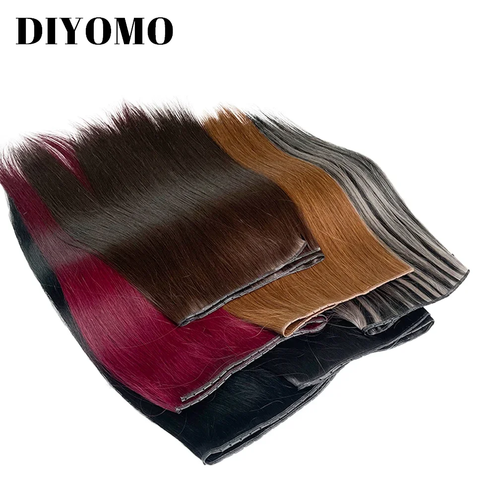 diyomo100g-14-24inch-rams-butterfly-weft-hair-extensions-human-hair-invisible-pu-hole-weft-extensions-highlight-genius-weft-hair