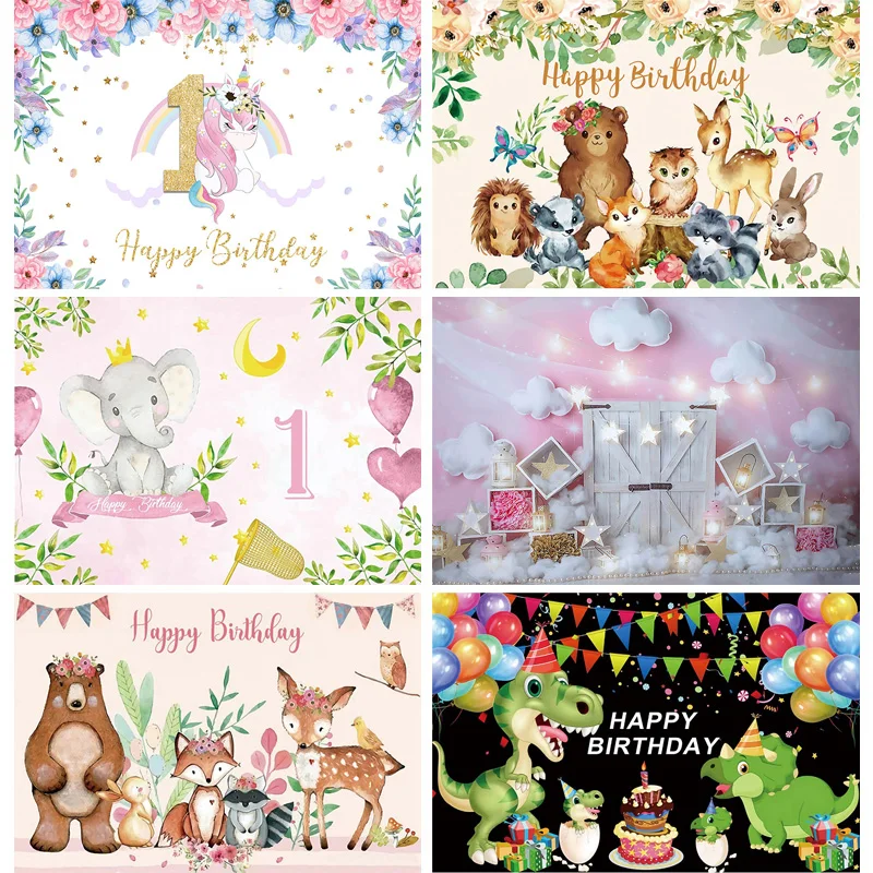 

SHUOZHIKE Children's Newborn 1st Birthday Party Background Jungle Animal Background Photo Studio Photography Props MMT-02