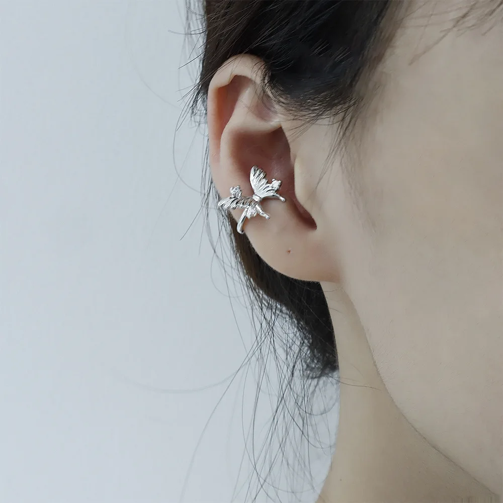 Vintage Hollow Butterfly Ear Clip Without Piercing Earrings For Women Fashion Exquisite Ear Cuff Wedding Jewelry