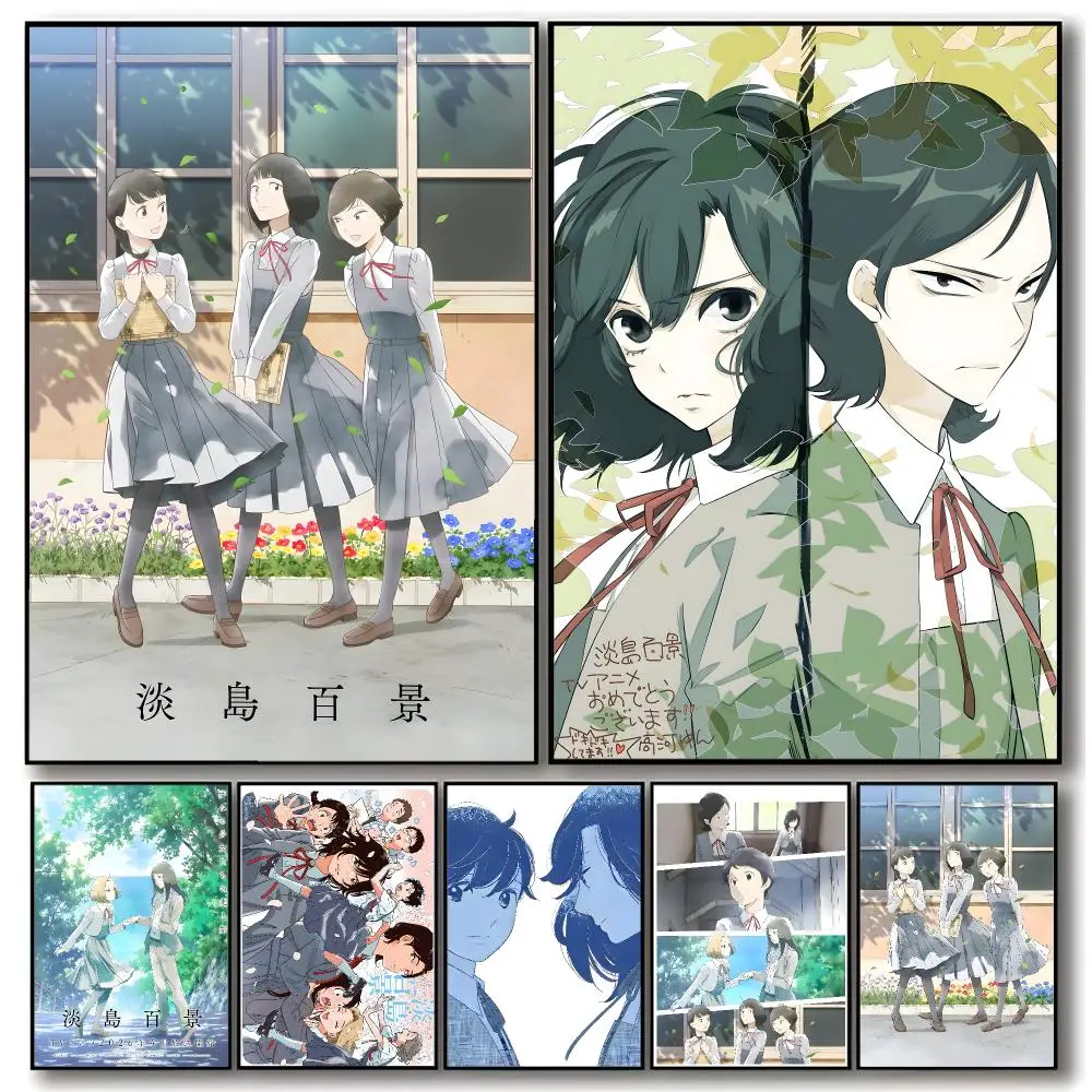 Slice of Life Anime A-a Hundred Scenes of Awajima Poster Trendy Aesthetic Wall Art Poster for Dorm Room Bedroom Decor