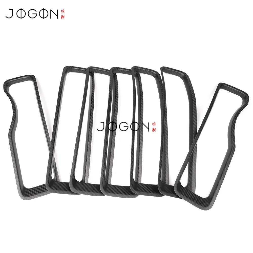 Front Bumper Grille Mesh Cover for Jeep Gladiator JT Mojave 2020 2021 2022 2023 2024 2025 Real Carbon Fiber Exterior Decoration