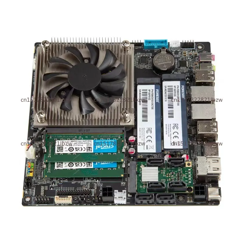 ITX  5800U 5825U All in One Industrial Control Motherboard Soft Router Black  NAS
