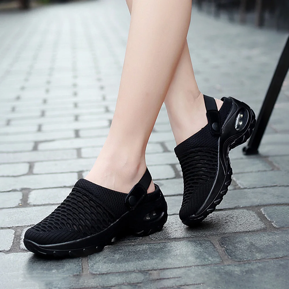 

Mesh Sandals Mules for Women Comfortable Simple Slippers Summer Shoes Half Drag Inner: Female Footwear Breathable Miss Thin