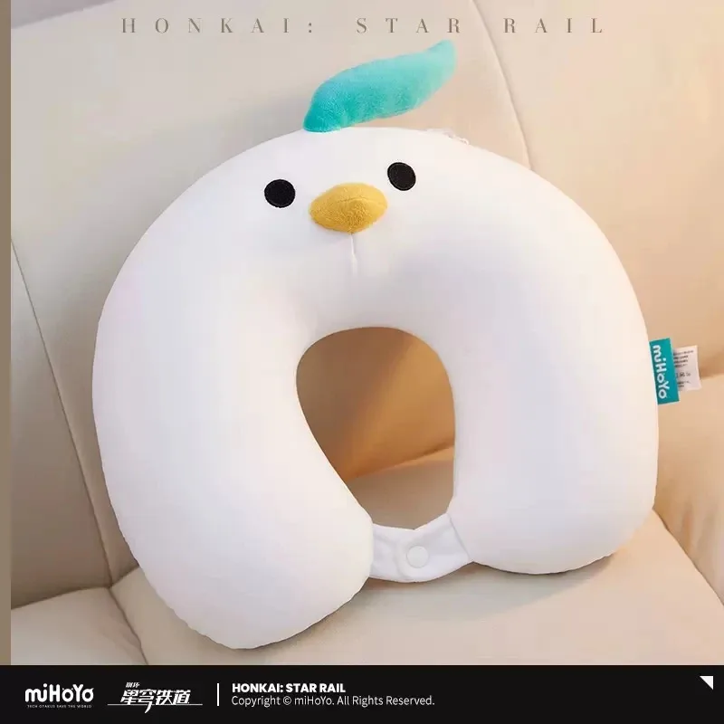 2024 NEW Anime Honkai: Star Rail Qingque Cartoon U Shaped Plush Travel Neck Throw Pillow Cosplay Gift